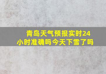 青岛天气预报实时24小时准确吗今天下雪了吗