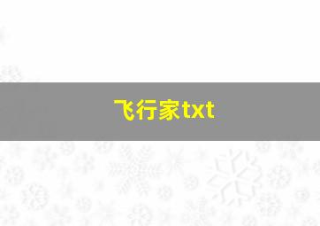 飞行家txt