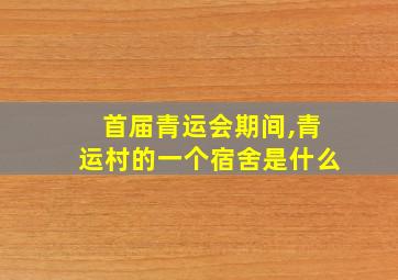 首届青运会期间,青运村的一个宿舍是什么