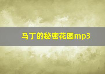 马丁的秘密花园mp3