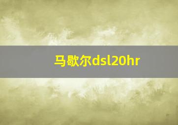 马歇尔dsl20hr