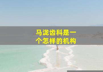 马泷齿科是一个怎样的机构