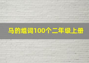 马的组词100个二年级上册