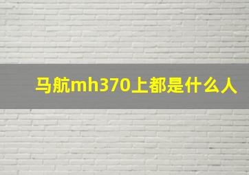 马航mh370上都是什么人