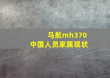 马航mh370中国人员家属现状