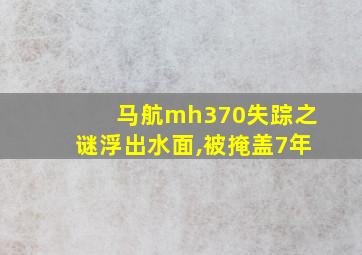 马航mh370失踪之谜浮出水面,被掩盖7年