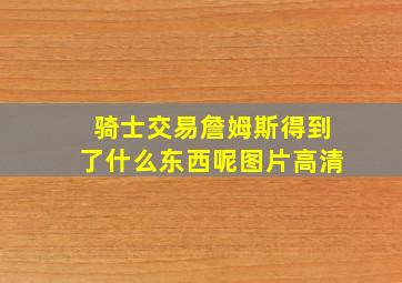 骑士交易詹姆斯得到了什么东西呢图片高清