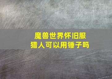 魔兽世界怀旧服猎人可以用锤子吗