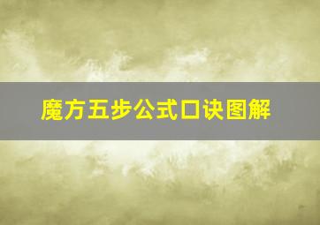 魔方五步公式口诀图解