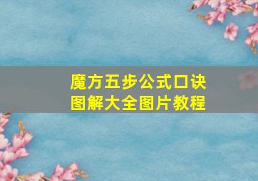 魔方五步公式口诀图解大全图片教程