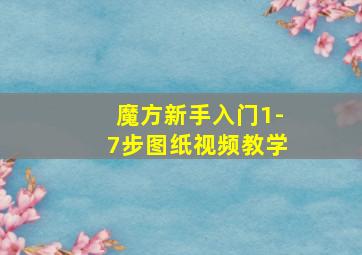 魔方新手入门1-7步图纸视频教学