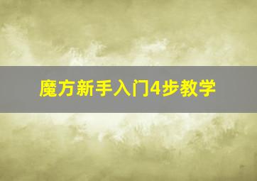 魔方新手入门4步教学