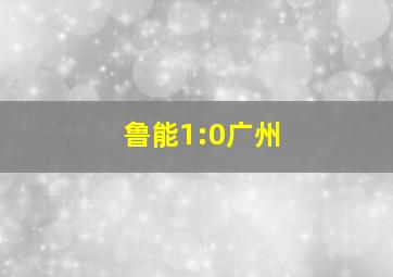 鲁能1:0广州