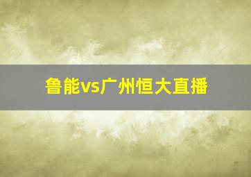 鲁能vs广州恒大直播