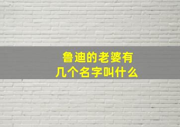 鲁迪的老婆有几个名字叫什么