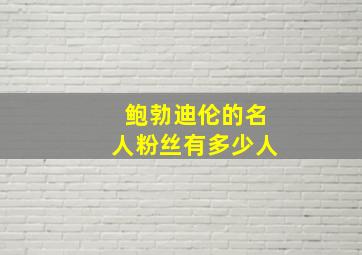 鲍勃迪伦的名人粉丝有多少人