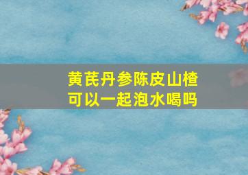 黄芪丹参陈皮山楂可以一起泡水喝吗