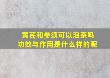 黄芪和参须可以泡茶吗功效与作用是什么样的呢