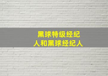 黑球特级经纪人和黑球经纪人